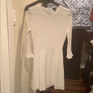 NWOT Topshop white lace dress with ruffle